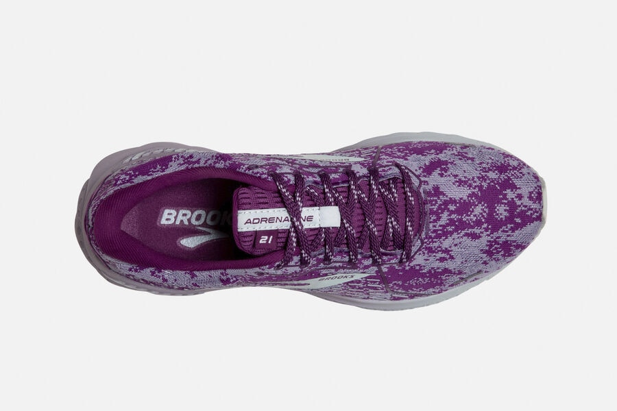 Brooks Adrenaline GTS 21 Road Running Shoes Womens Purple/Silver 874156-XYN